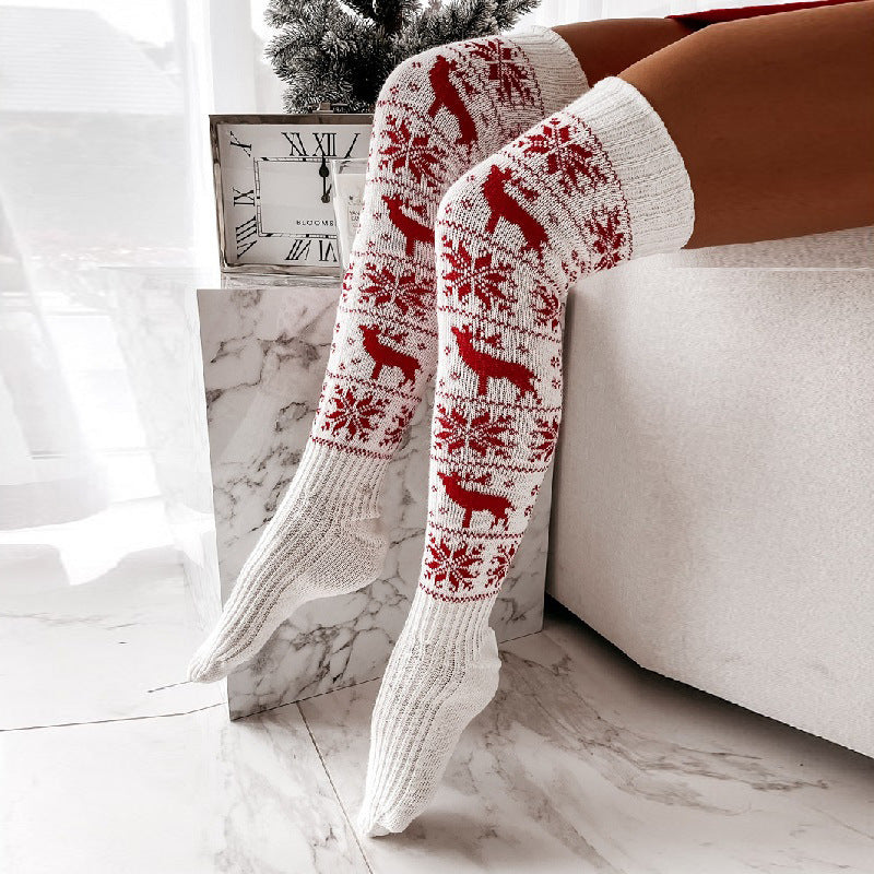 Sexy xmas snowflakes stockings