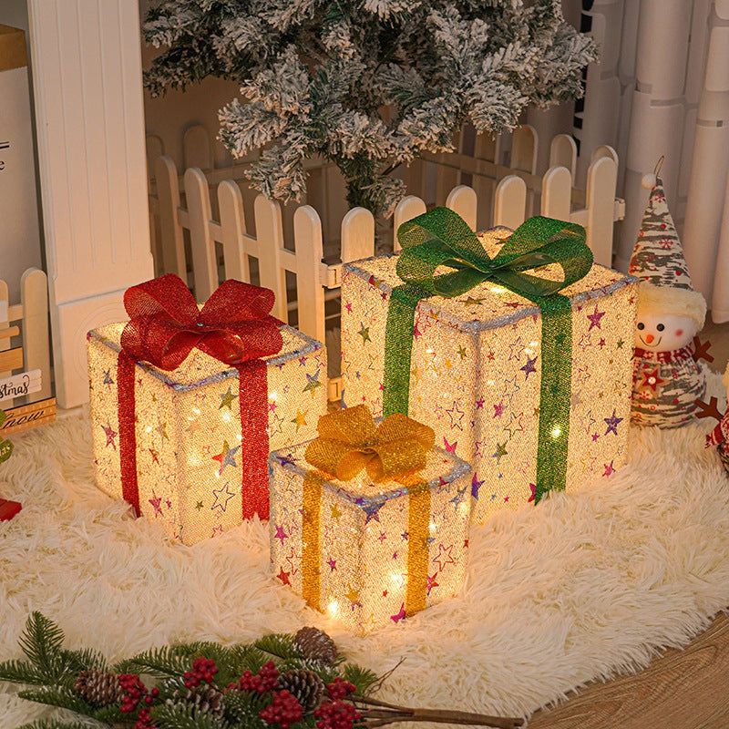 Outdoor luminous Christmas gift box