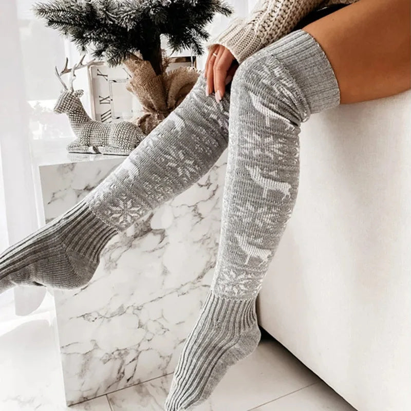 Sexy xmas snowflakes stockings