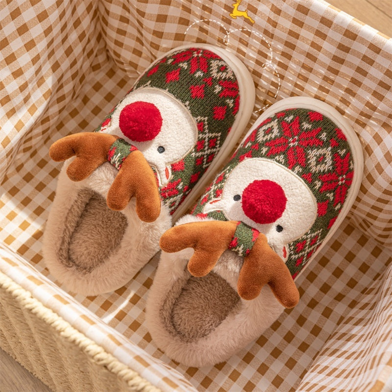 Christmas plush slippers