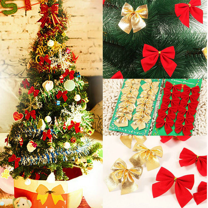 Christmas bow ornaments