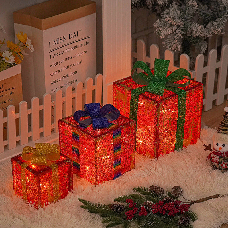 Outdoor luminous Christmas gift box