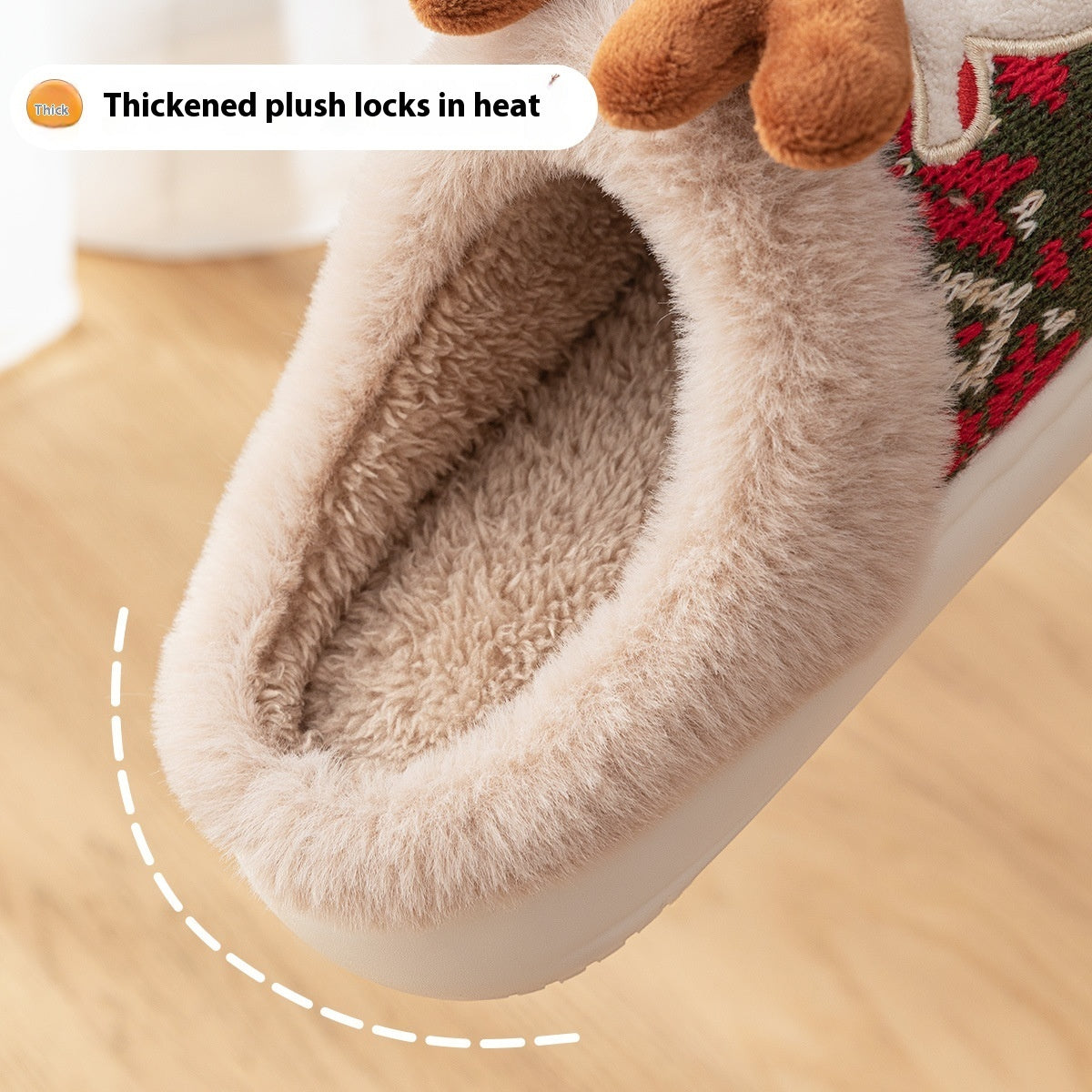 Christmas plush slippers