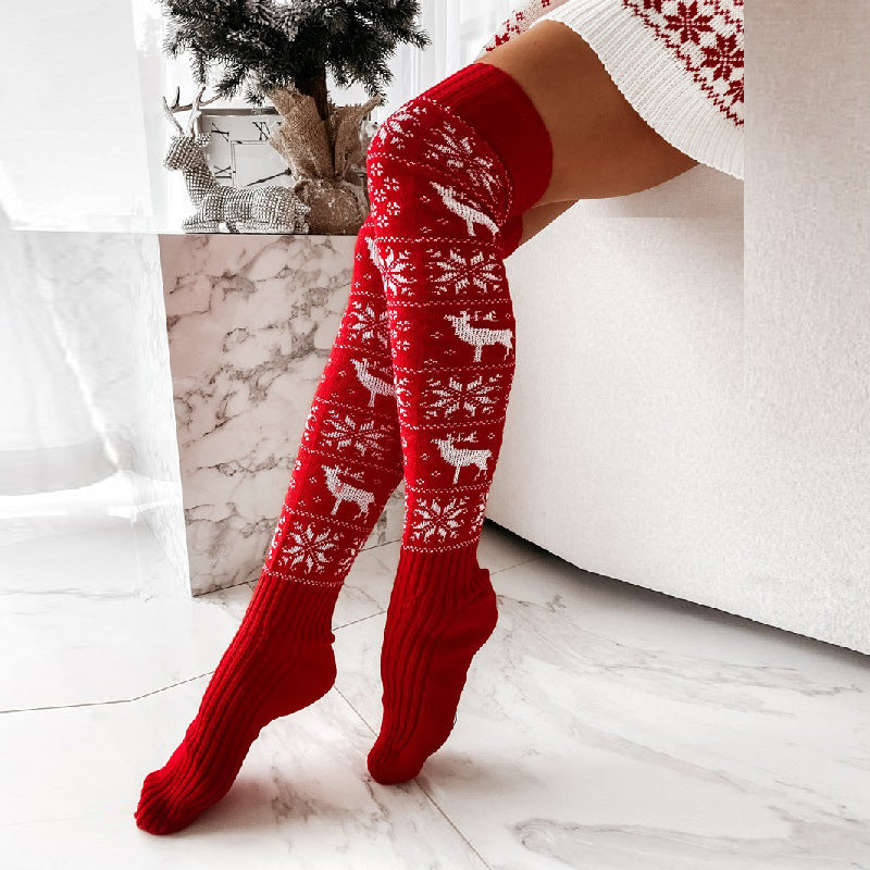 Sexy xmas snowflakes stockings