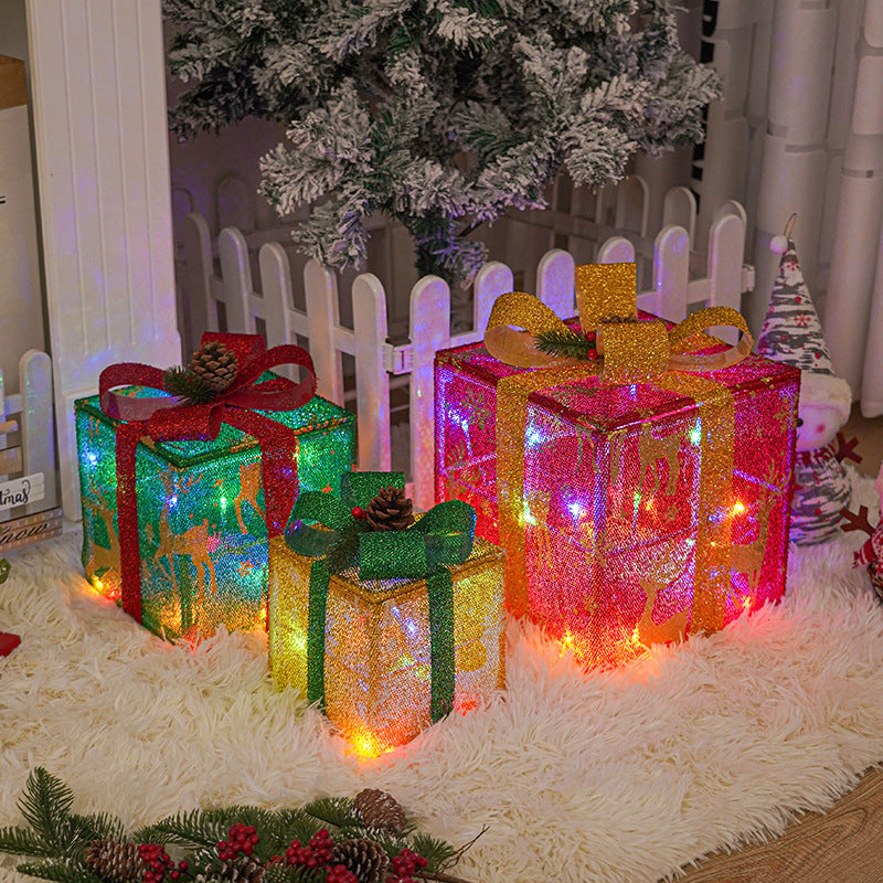 Outdoor luminous Christmas gift box