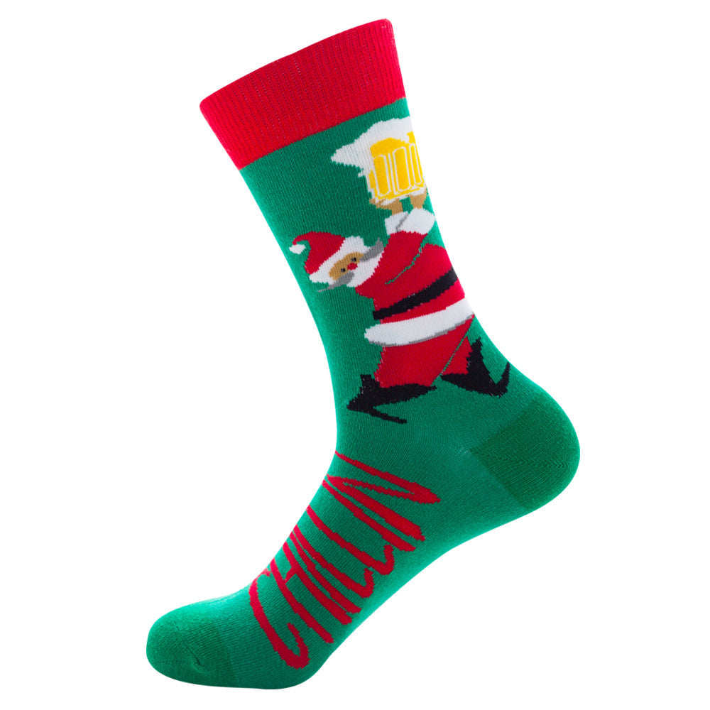 Santa claus elk socks