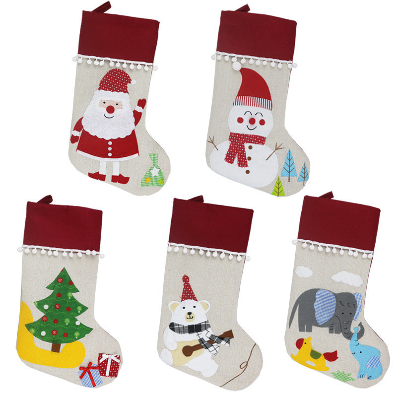 Christmas socks gift bag/deco